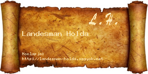 Landesman Holda névjegykártya